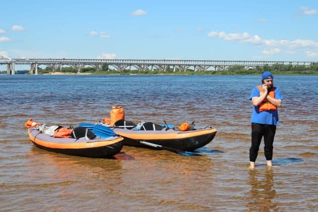  На морских каяках по центру Нижнего Новгорода